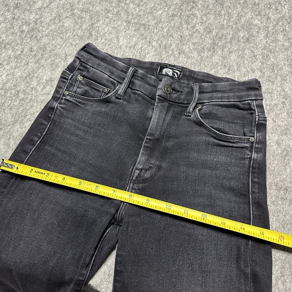 Mother High Waisted Looker Ankle Encounters at Night Slim Black Jeans - Size 25 - Picture 14 of 16